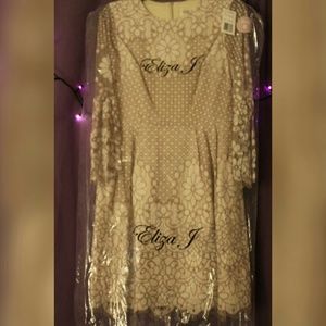 (NWT) Eliza J Ivory dress with pockets